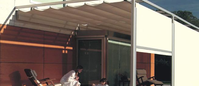 Toldos Beroa toldo plano en patio